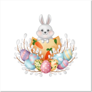 Easter Cute Bunny Posters and Art